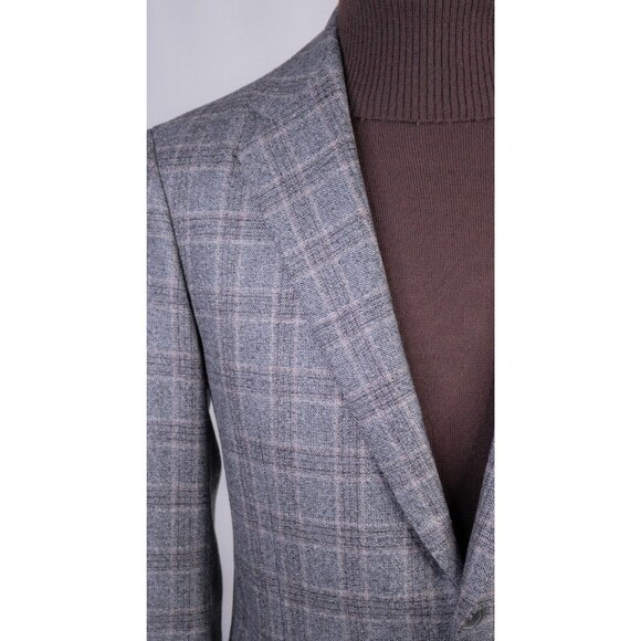 Paul Betenly Men's Sport Coat Jacket Blazer Sz 42R Windowpane Wool 2-Button - Picture 5 of 12